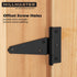 HILLMASTER 4 Inch Rustproof(6 Pack) T-Strap Hinges Heavy Duty Shed Door Hinges Gate Strap Hinges Black Tee Hinge
