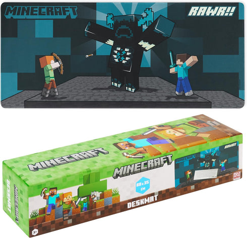 Minecraft Desk Pad for Kids, Non-Slip Mouse Mat 80 x 35cm, Gamer Gifts in Blue