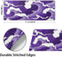 Japanese Purple White Wave Gaming Mouse Pad XL Cartoon Sea Texture Extended Large Desk Cover Big Table Mat Non-Slip Rubber Base Stitched Edge Long Keyboard Playmat Office,31.5×11.8 inch by Kawani