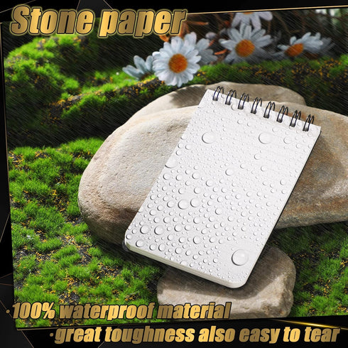 Jetec 12 Waterproof Spiral Notebook, 3" x 5" Small Memo Pad, Mini Weather Pocket Notebook for Police Notepad Outdoors,