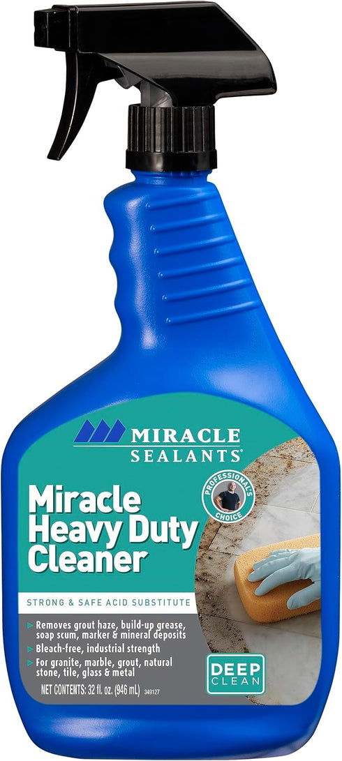 Miracle Sealants Miracle Heavy Duty Tile & Stone Cleaner, Grout Haze Remover,