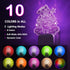 8-Color 1 Pack L LOHAS LED Night Lights for Kids, Acrylic Carved Castle Design, Changing, Dusk to Dawn Sensor, Plug