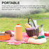 MT Products 64 Oz HDPE Plastic Juice Bottles Set - 6 Bottles & 6 Orange Tamper Evident Caps - Made in USA