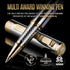 Scriveiner Silver Chrome Rollerball Pen - Luxury Pen with Real Gold Plating, Best Gift Set