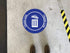 5S Communication (22", "Trash Can" Durable Laminated Vinyl Floor Sign- Sign by Graphical Warehouse- Safety and Security