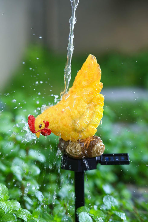 Solar Chicken Lights, Decorative Outdoor Chicken Statue Solar Light for Garden Decor