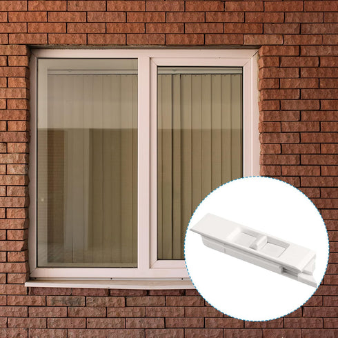 Tilt Latch Pairs, White Plastic Snap-In Latch for Sliding Window Accessories, Spring Loaded (4)