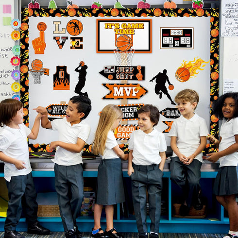 gisgfim 36pcs Basketball Bulletin Board Decoration, Basketball Theme Cut-Outs for School Classroom