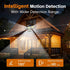 336 4-Head 2400mAh IP65 Lighting2Pack Solar Lights Outdoor LED, Motion Sensor Security Wall Light with Remote, Split