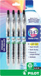 Pilot B2P Bottle 2 Pen, Refillable & Retractable Gel Roller Pen, Made from Recycled Bottles, 4-Pack, Black