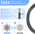 3.3mm (1/8 Inch) Cable-3ft Lock(Balck*2, 3ft-(2Pack) Outdoor Travel Security Luggage Lock Safety Wire Flexible Steel