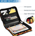 Fisyme 3 Vintage Sausage Pizza Zipper Binder Ring with Zipper and Shoulder Strap Large Capacity Multi-Pocket Binder