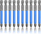 10 Pcs Magnetic Phillips Screwdriver Bit Set, 2.56 Inch Long PH2 Non-Slip Electric Screwdriver Bits with 1/4" Hex