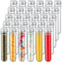 50 Pcs 40 ml Plastic Test Tubes with Screw Lids for Sample Powder Seed Bead Storage (Silver)