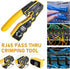 RJ45 Cat5e Cat6 Cat6a 8P8C Plugs,Cat6 20 Connectors,20 Covers,1 Stripper,100 Ties,1 2 Crimp Tool Kit Pass Through