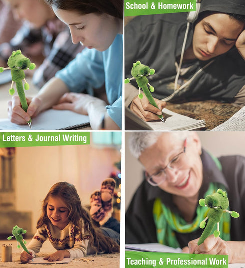 Puzzled DolliBu Green Alligator Plush Pen - Cute and Soft Wild Life Stuffed Animal Ballpoint Novelty Pen Toy, Writing