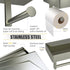 SUS304 Brushed Nickel Toilet Paper Holder Wall Mounted with Shelf & Wipes Storage Stainless Steel Modern Toilet Tissue
