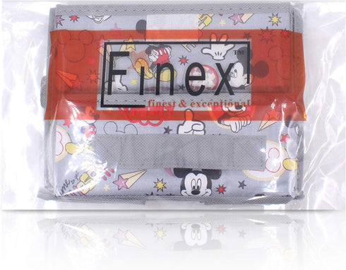 FINEX Foldable Storage Organizer Box for Desk, Gray Mouse with Removable Drawer, Collapsible Design