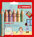 STABILO Multi-Talented Pencil Woody 3 in 1, Pack of 6 Assorted Pastel Colors with Sharpener