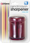 OIC Double Barrel Crayon Sharpener - 8/BX Manual Pencil Sharpener, Translucent Red 8 Count