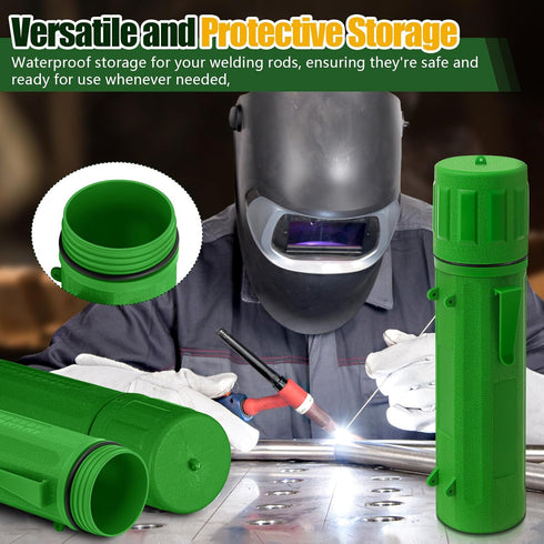 Zonon 4 Pcs Electrode Rod Storage Tube: 14 Inch Waterproof Welding Rod Holder for Canister