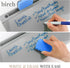 Birch Desktop Whiteboard (Charcoal) with Storage & Multiple Markers, Glass Dry Erase Board for Desk Top