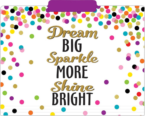 Teacher Created Resources Confetti File Folders for Organizing Documents
