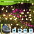 Solar Garden Lights - 2 Pack 16 LED Waterproof Outdoor Lights, Firefly Garden Decoration for Yard, Warm White