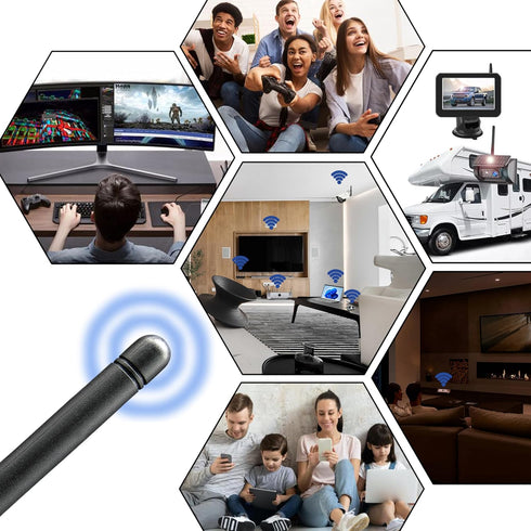 Rydocyee 6 2.4Ghz 5Ghz 5.8Ghz 3dBi M.2 4 Pack WiFi Antenna PC Bluetooth Antenna, WiFi Dual Band with RP-SMA Male (