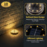 (2 Pack) Glass Solar Pathway Lights with Bubble Style, Modular-Design Waterproof In-Ground Light for Patio Pathway Lawn