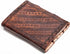 MONTEXOO Leather Bound Journal Sketch Book, 200 Pages Unlined Paper, 6 x 8 Inch, Brown Embossed, Handmade for Men Women