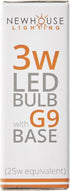 Newhouse Lighting G9 LED Bulb, Halogen Replacement Lights, 3W (25W Equivalent), 260 Lumens, 3000K