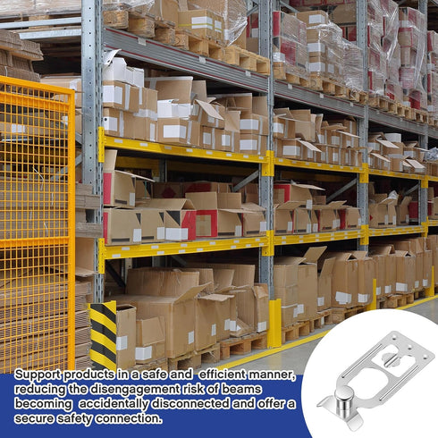 Zonon 100 Pcs Teardrop Pallet Rack Safety Clip, Warehouse Storage Pallet Racking Beam Safety Clip Connector for Shelf