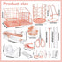 Rose Gold Office Supplies, Mesh Desk Organizers with Tape Holder, Stapler, Pen Holder, and More for Office
