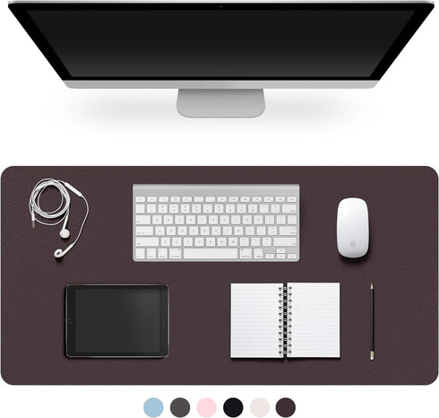 CADONO Leather Desk Pad Protector,Non-Slip Desk Pad,on-Slip PU Leather Large Mouse Pad,Easy Clean