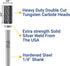 Carbide Burr 1/4" Shank, SA-3 Tungsten Double Cut Rotary Die Grinder Bits for Wood Carving and Metal Working