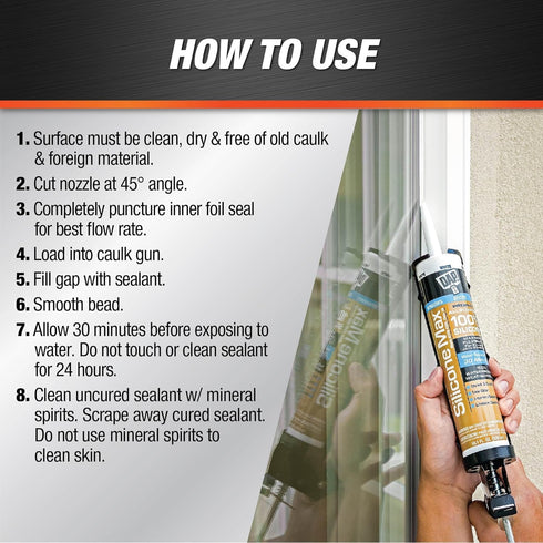 DAP Silicone Max All Purpose Sealant, Clear, 10.1 Oz
