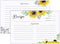 Outshine Premium Recipe Cards, 4x6 Inches Sunflower Design (Set of 50), No-Smear Double Sided Thick Cardstock