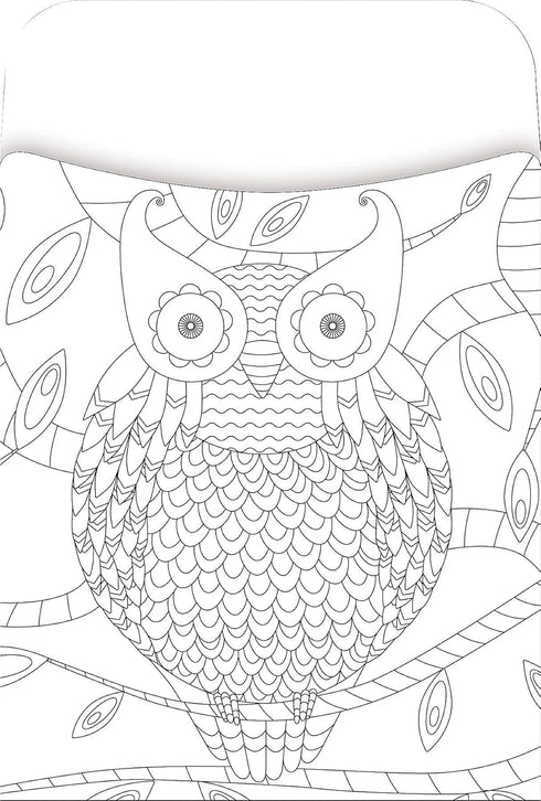 Barker Creek Peel & Stick Library Pockets, Color Me Boho Animals, 30 per Pkg (3 Designs)