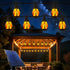 Xavbrysw Solar String Lights Outdoor, 42Ft Patio Lights with 15 Flickering Flame Light