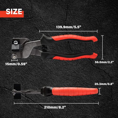 SPEEDWOX 8" Mosaic Nippers with Strong Plastic Breaker Bar, Tile Nippers for Cutting Porcelain Ceramic