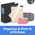 Find It File Folder Notepad, Pack of 36-9.5 x 12.5 Inch Notebook Organizer Folders for Filing and Document Organization