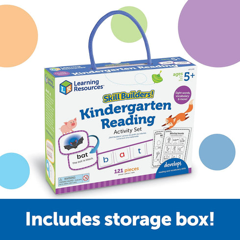 Set 122 5+, Learning Resources Skill Builders! Kindergarten Reading Activity - Pieces, Ages Back to School Essential