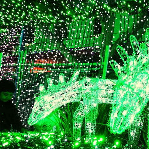 WATERGLIDE St. Patricks Day Shamrocks Lights, 50 LED Outdoor Decorative String Lights, Battery Operated