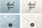 Papierville Thank You Cards with Envelopes 50 Pack 25 Dusty Blue & 25