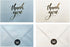 Papierville Thank You Cards with Envelopes 50 Pack 25 Dusty Blue & 25