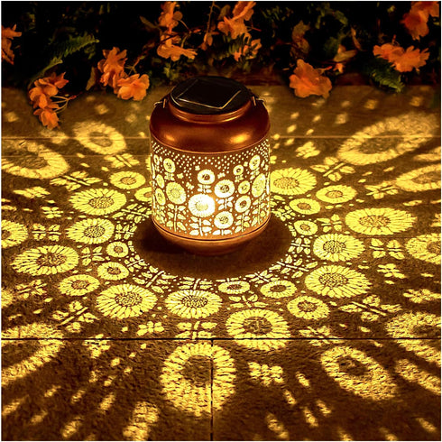Sunflower Solar Lanterns Outdoor Waterproof Hanging Solar Lights Sunflower Gifts for Women/Men/Sunflower