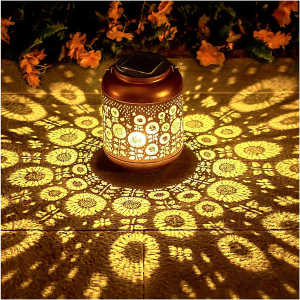 Sunflower Solar Lanterns Outdoor Waterproof Hanging Solar Lights Sunflower Gifts for Women/Men/Sunflower