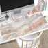 Rose Gold Marble Desk Mat, Cute Mouse Pad, Large Gaming Mousepad (31.5x15.75 in) for Work/Office/Home