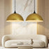Tomshine 2-Pack Gold Pendant Lights Kitchen Island, 11.8" Brushed Brass Dome Hanging